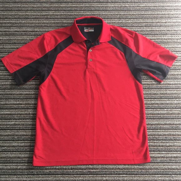 nike golf shirt red